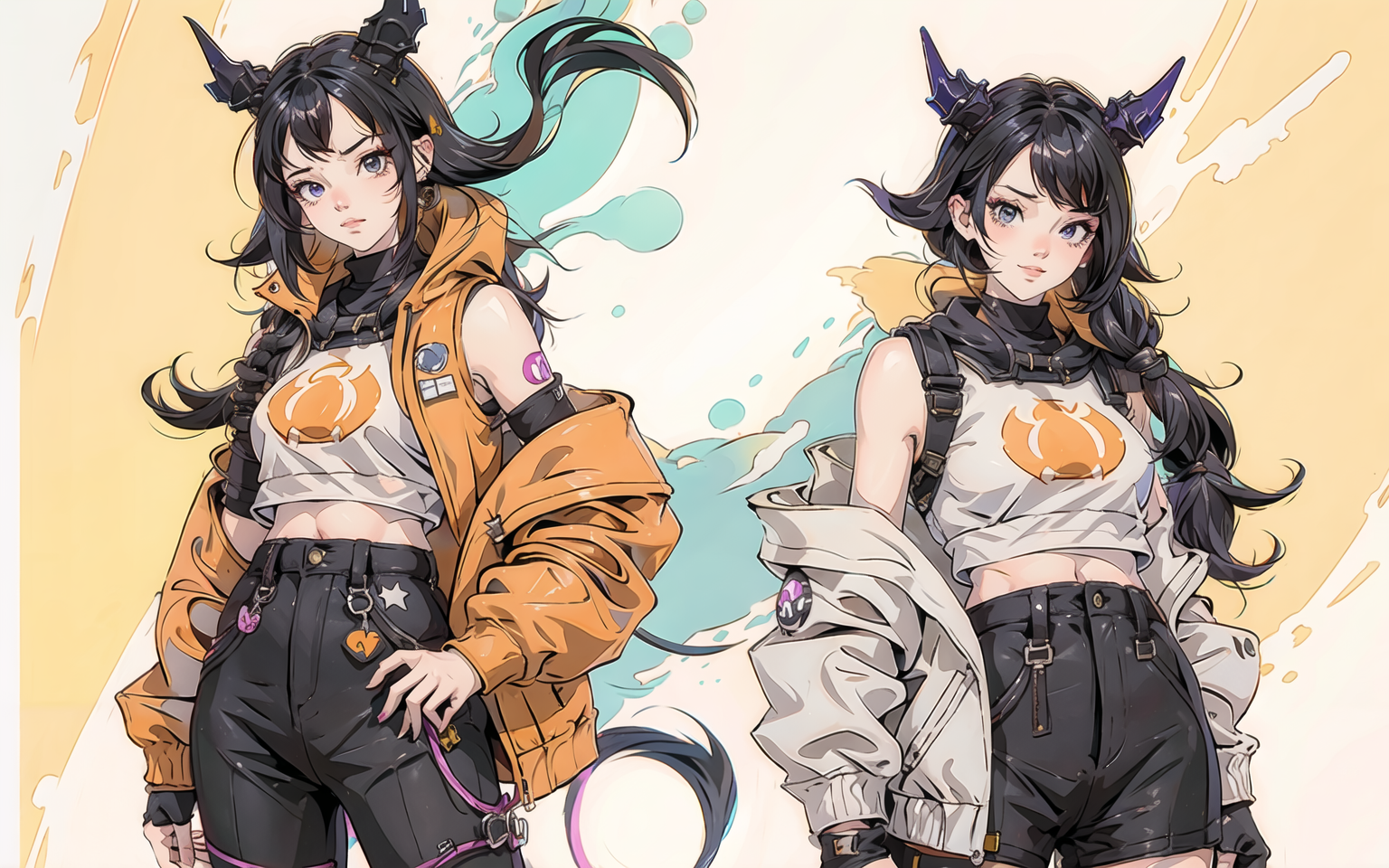 20480-229416225-nijilorahorn best quality, on the streets of a cyberlunk desert city _AND a nijigirl with crystal - clear horns, wearing orange.png